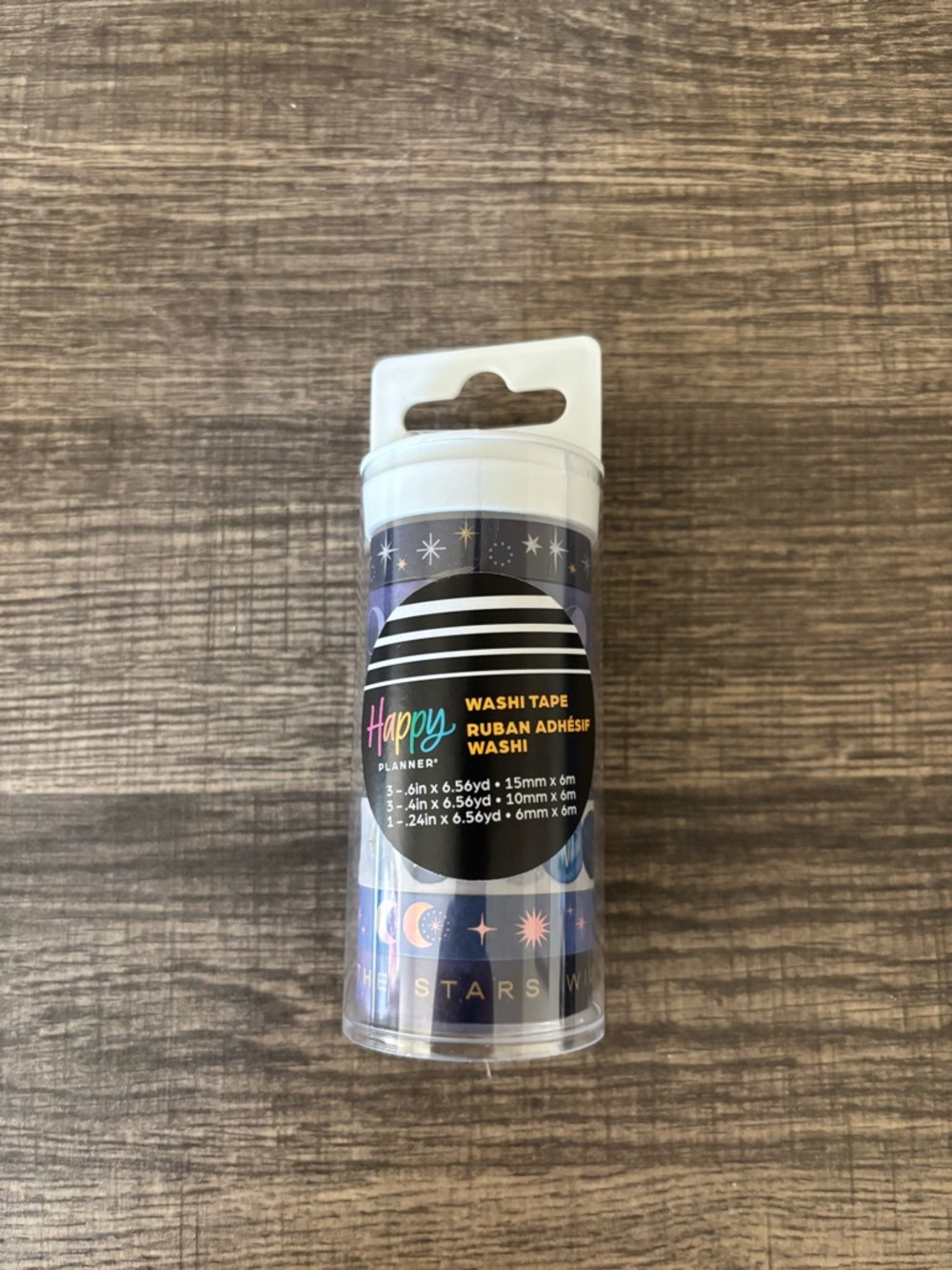 Happy Planner Celestial Washi Tape Set - Navy, Gold & Pastel Accents